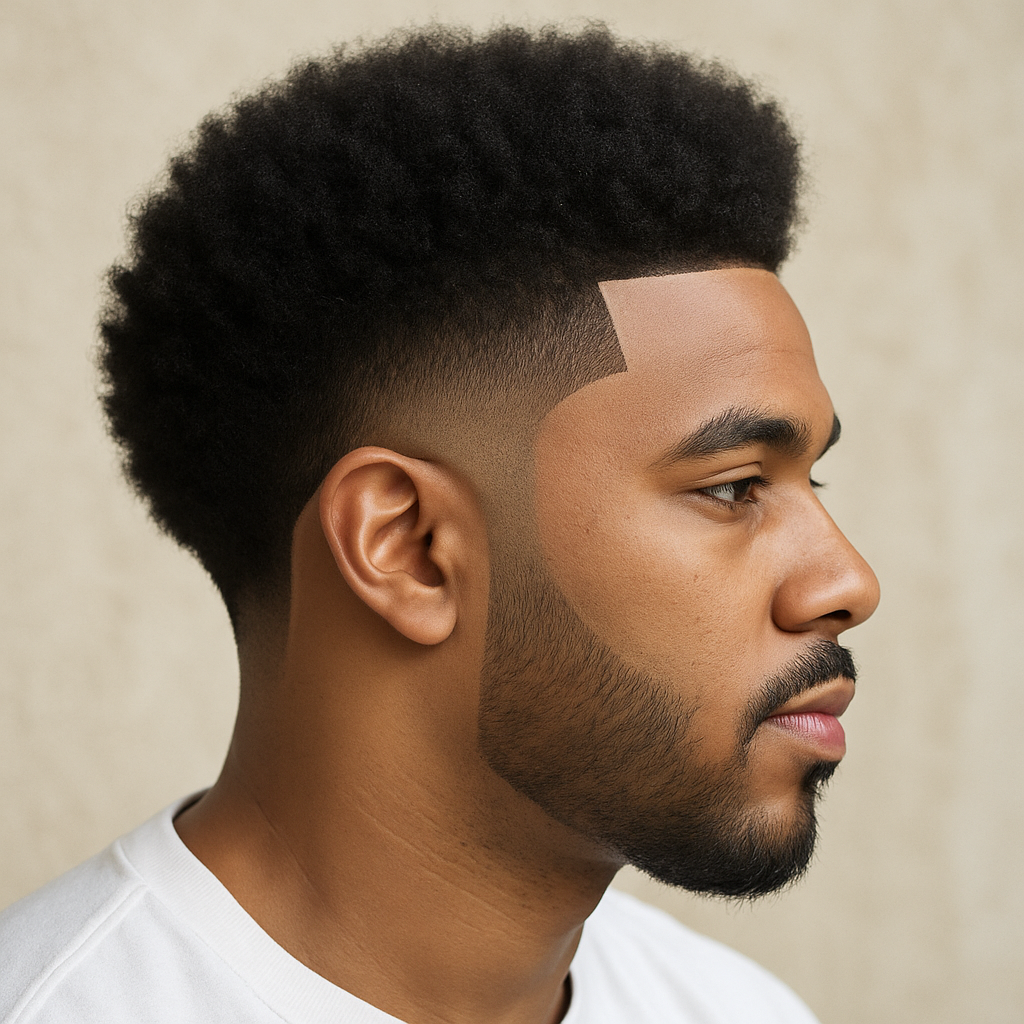 burst fade afro