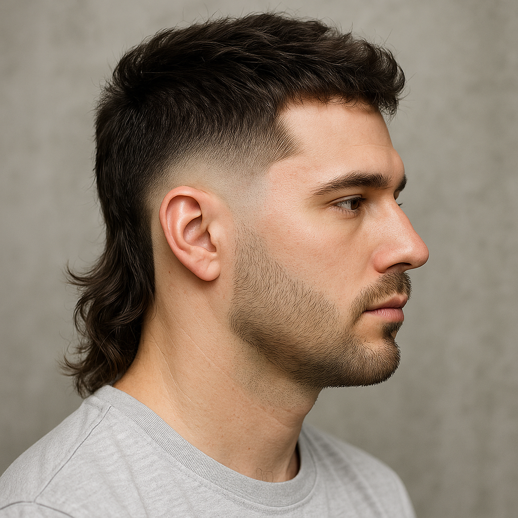 burst fade mullet