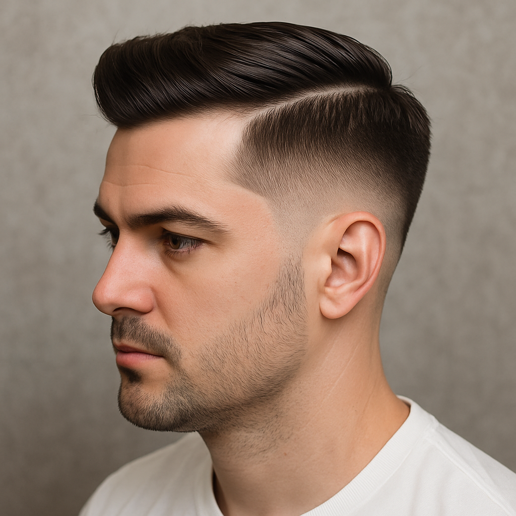burst fade side part