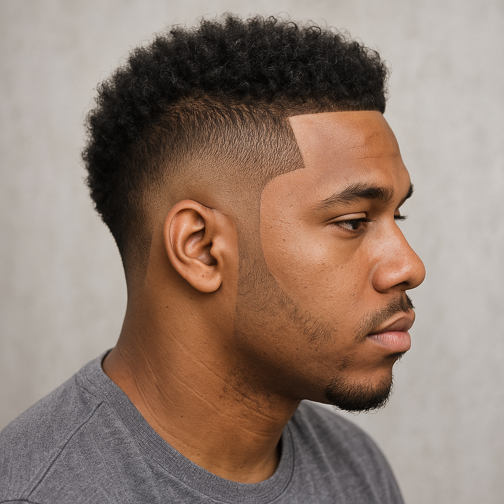 burst fade with hard part