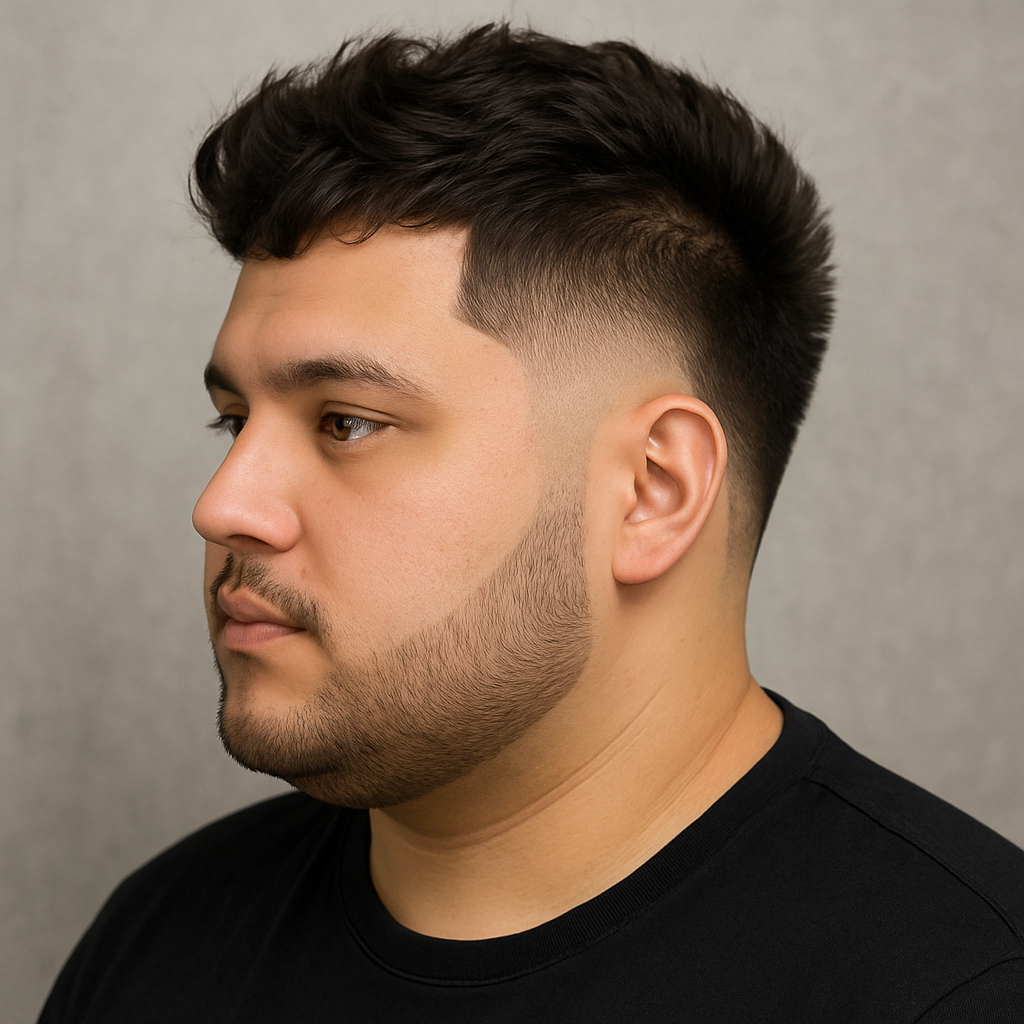 burst fade for round face