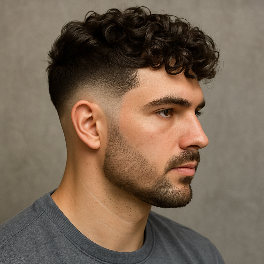 burst fade for wavy hair